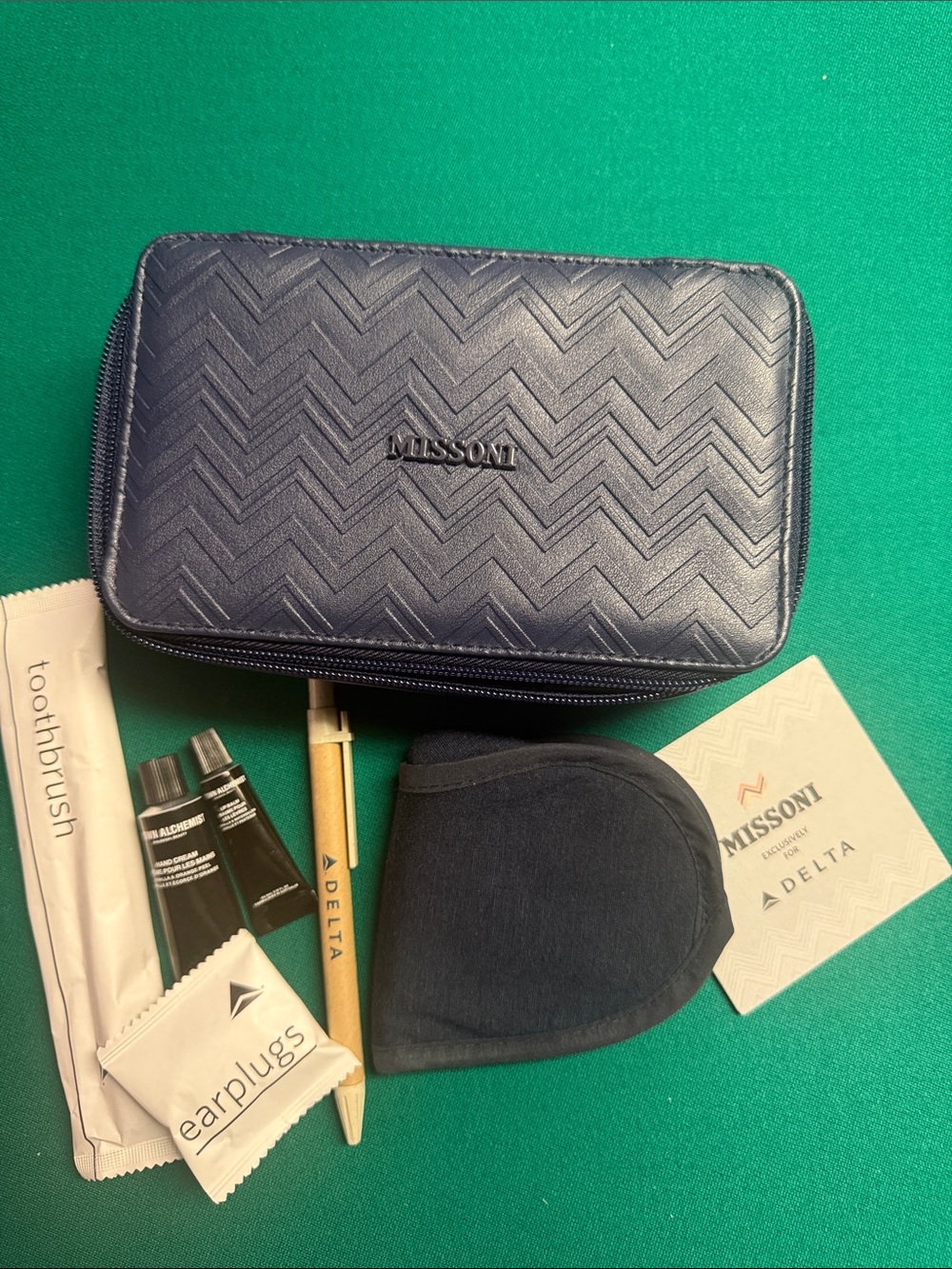 Missoni Delta One Travel Case with amenities
